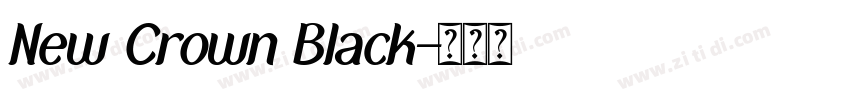 New Crown Black字体转换